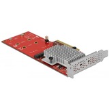 DeLOCK PCIe x8>2x int. NVMe M.2 Key M LP, Adapter 