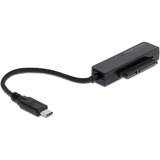 DeLOCK USB 3.2 Gen 1 Konverter, USB-C Stecker > SATA Buchse schwarz, 15cm, mit 2,5" Schutzhülle