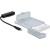 DeLOCK USB 3.2 Gen 1 Konverter, USB-C Stecker > SATA Buchse schwarz, 15cm, mit 2,5" Schutzhülle