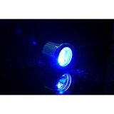 Alphacool Aurora HardTube LED Ring 13mm Chrome - Blau, LED-Streifen chrom/blau