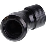 Alphacool Eiszapfen 16mm HardTube Anschraubtülle 45° L-Verbinder - Deep Black , Verbindung schwarz, G1/4 für Acrylrohre, Messingrohre, Carbonrohre - Deep Black