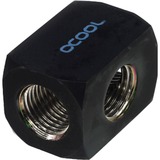 Alphacool HF Anschlussterminal TEE T-Stück Rund G1/4, Anschlüsse schwarz