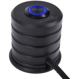 Alphacool Powerbutton mit Taster 19mm, blau beleuchtet, Schalter schwarz