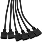 EKWB EK-D-RGB 6-Way Splitter Cable, Y-Kabel schwarz, 300mm +/- 5mm