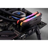 Corsair DIMM 16 GB DDR4-3200 Kit, Arbeitsspeicher schwarz, CMW16GX4M2C3200C16, Vengeance RGB PRO, XMP