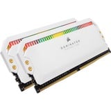 Corsair DIMM 16 GB DDR4-3200 (2x 8 GB) Dual-Kit, für AMD Optimiert , Arbeitsspeicher weiß, CMT16GX4M2Z3200C16W, Dominator Platinum RGB, INTEL XMP
