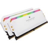 Corsair DIMM 16 GB DDR4-3200 (2x 8 GB) Dual-Kit, für AMD Optimiert , Arbeitsspeicher weiß, CMT16GX4M2Z3200C16W, Dominator Platinum RGB, INTEL XMP