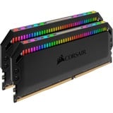 Corsair DIMM 16 GB DDR4-3600 (2x 8 GB) Dual-Kit, Arbeitsspeicher schwarz, CMT16GX4M2C3600C18, Dominator Platinum RGB, INTEL XMP