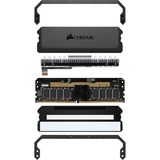 Corsair DIMM 32 GB DDR4-3200 (4x 8 GB) Quad-Kit, für AMD Optimiert , Arbeitsspeicher schwarz, CMT32GX4M4Z3200C16, Dominator Platinum RGB, INTEL XMP