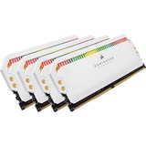 Corsair DIMM 32 GB DDR4-3200 (4x 8 GB) Quad-Kit, für AMD Optimiert , Arbeitsspeicher weiß, CMT32GX4M4Z3200C16W, Dominator Platinum RGB, INTEL XMP
