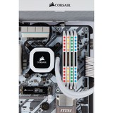 Corsair DIMM 32 GB DDR4-3200 (4x 8 GB) Quad-Kit, für AMD Optimiert , Arbeitsspeicher weiß, CMT32GX4M4Z3200C16W, Dominator Platinum RGB, INTEL XMP