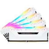 Corsair DIMM 32 GB DDR4-3600 (4x 8 GB) Quad-Kit, Arbeitsspeicher weiß, CMW32GX4M4C3600C18W, Vengeance RGB PRO, INTEL XMP