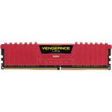 Corsair DIMM 64 GB DDR4-2133 (4x 16 GB) Quad-Kit, Arbeitsspeicher rot, CMK64GX4M4A2133C13R, Vengeance LPX, INTEL XMP