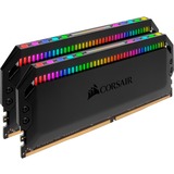 Corsair DIMM 64 GB DDR4-3200 (2x 32 GB) Dual-Kit, Arbeitsspeicher schwarz, CMT64GX4M2C3200C16, Dominator Platinum RGB, INTEL XMP
