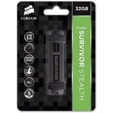 Corsair Flash Survivor Stealth 32 GB, USB-Stick schwarz, USB-A 3.2 Gen 1