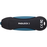 Corsair Padlock 3 32 GB, USB-Stick schwarz/blau, USB-A 3.2 Gen 1