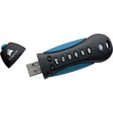 Corsair Padlock 3 64 GB, USB-Stick schwarz/blau, USB-A 3.2 Gen 1