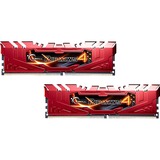 G.Skill DIMM 16 GB DDR4-2400-15 Kit, Arbeitsspeicher rot, F4-2400C15D-16GRR, Ripjaws 4 Red, XMP