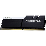 G.Skill DIMM 16 GB DDR4-3200 (2x 8 GB) Dual-Kit, Arbeitsspeicher schwarz/weiß, F4-3200C14D-16GTZKW, Trident Z, INTEL XMP