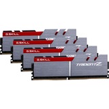 G.Skill DIMM 32 GB DDR4-3200 (4x 8 GB) Quad-Kit, Arbeitsspeicher F4-3200C16Q-32GTZB, Trident Z, INTEL XMP