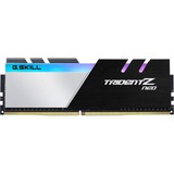 G.Skill DIMM 32 GB DDR4-3600 Quad-Kit, Arbeitsspeicher schwarz/weiß, F4-3600C14Q-32GTZNB, Trident Z Neo, XMP