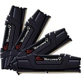 G.Skill DIMM 64 GB DDR4-3600 (4x 16 GB) Quad-Kit, Arbeitsspeicher schwarz, F4-3600C18Q-64GVK, Ripjaws V, INTEL XMP