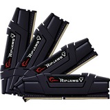 G.Skill DIMM 64 GB DDR4-3600 (4x 16 GB) Quad-Kit, Arbeitsspeicher schwarz, F4-3600C16Q-64GVKC, Ripjaws V, INTEL XMP