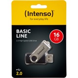 Intenso Basic Line 16 GB, USB-Stick schwarz/silber