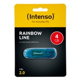 Intenso Rainbow Line 4 GB, USB-Stick blau