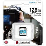 Kingston Canvas Go! Plus 128 GB SDXC, Speicherkarte schwarz, UHS-I U3, Class 10, V30