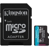 Kingston Canvas Go! Plus 128 GB microSDXC, Speicherkarte schwarz, UHS-I U3, Class 10, V30, A2