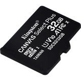 Kingston Canvas Select Plus 32 GB microSDHC, Speicherkarte schwarz, UHS-I U1, Class 10, V10, A1