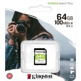 Kingston Canvas Select Plus 64 GB SDXC, Speicherkarte schwarz, UHS-I U1, Class 10, V10