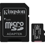 Kingston Canvas Select+ 64 GB microSDXC, Speicherkarte schwarz, 3er-Pack, UHS-I U1, Class 10, V10, A1