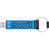 Kingston DataTraveler 2000 128 GB, USB-Stick blau, USB-A 3.2 Gen 1