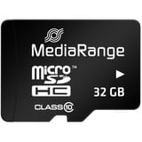 MediaRange 32 GB microSDHC, Speicherkarte schwarz, Class 10