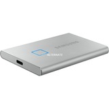 SAMSUNG Portable SSD T7 Touch 2 TB, Externe SSD silber, USB-C 3.2 Gen 2 (10 Gbit/s), extern