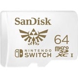 SanDisk Nintendo Switch 64 GB microSDXC, Speicherkarte weiß, UHS-I U3, V30