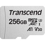 Transcend 300S 256 GB microSDXC, Speicherkarte silber, UHS-I U3, Class 10, V30, A1