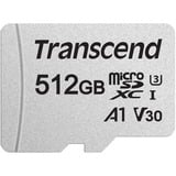 Transcend 300S 512 GB microSDXC, Speicherkarte silber, UHS-I U3, Class 10, V30, A1