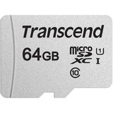 Transcend 300S 64 GB microSDXC, Speicherkarte silber, UHS-I U1, Class 10