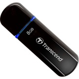 Transcend JetFlash 600 8 GB, USB-Stick schwarz (glänzend), Dual-Channel