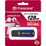 Transcend JetFlash 810 128 GB, USB-Stick schwarz/blau, USB-A 3.2 Gen 1