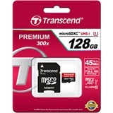 Transcend Premium 128GB microSDXC-Karte, Speicherkarte UHS-I U1, Class 10