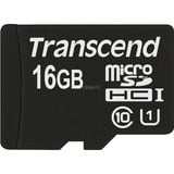 Transcend microSDHC Card UHS-I 16 GB, Speicherkarte schwarz, UHS-I U1, Class 10