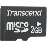 Transcend micro Secure Digital Card 2 GB, Speicherkarte schwarz, boxed