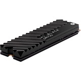 WD Black SN750 2 TB, SSD schwarz, PCIe 3.0 x4, NVMe, M.2 2280 mit Kühlkörper