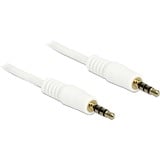 DeLOCK Audiokabel Klinke 3,5mm 4Pin > 3,5mm Stecker 4Pin weiß, 2 Meter