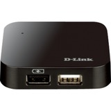 D-Link DUB-H4, USB-Hub schwarz, mit Netzteil