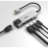 D-Link DUB-M520 USB-C Hub mit Ethernet und Powerdelivery, USB-Hub silber